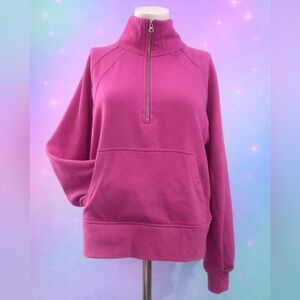 GAP Small Women's Magenta Half-Zip Sweatshirt